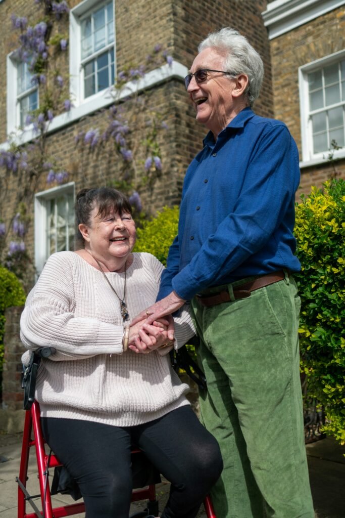 Caregiver providing home healthcare support